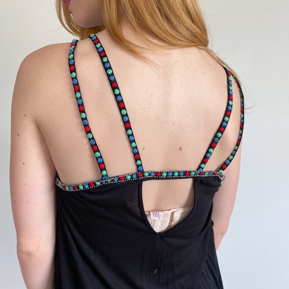 Free People Beaded Embroidered Tank Top Small - Picture 5 of 6